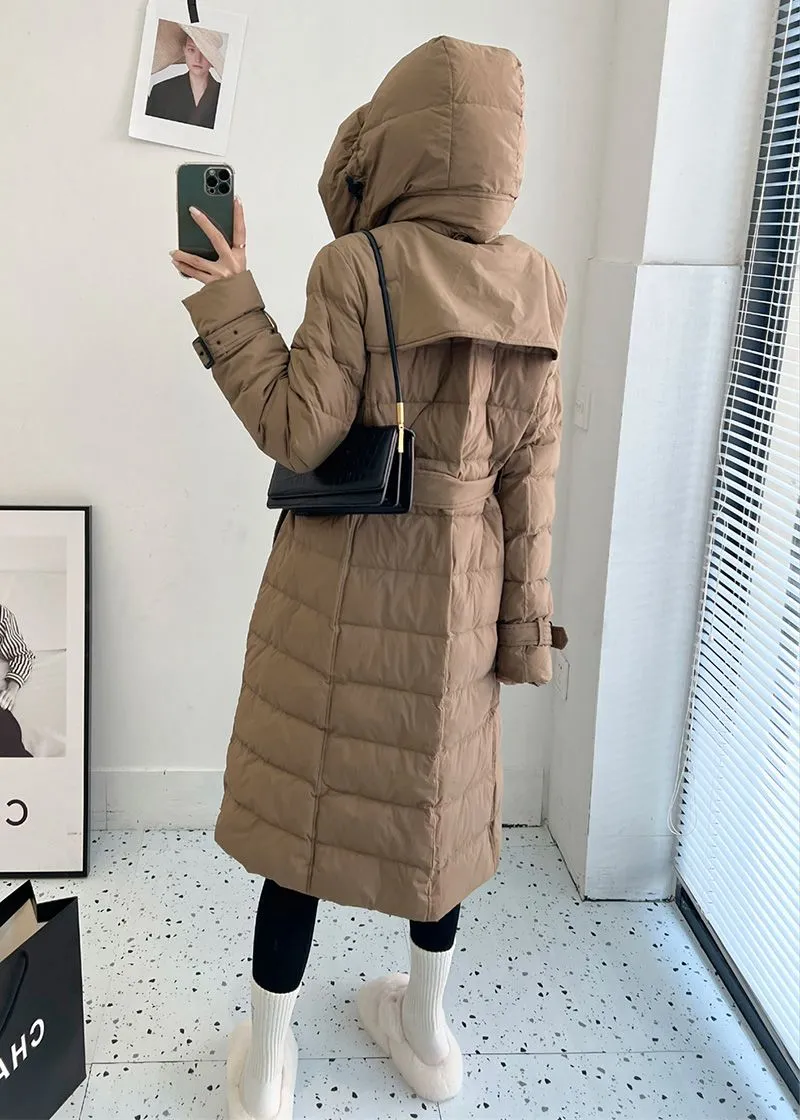 Laura Double Breasted Hooded Down Puffer Coat