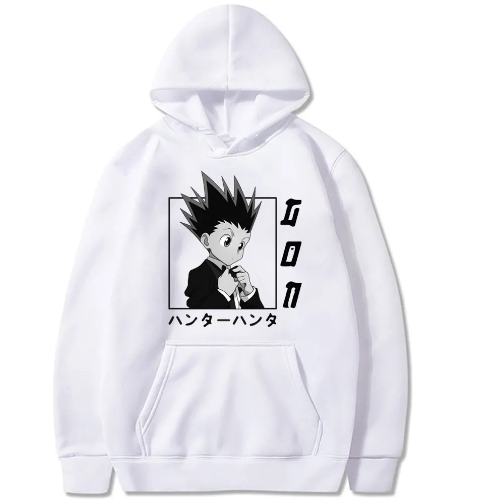 Aesthetic GON Hoodie  Hunter X Hunter Casual Japanese Anime Long Sleeves Loose With Pockets