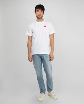 T108 RED HEART  T-SHIRT / WHITE