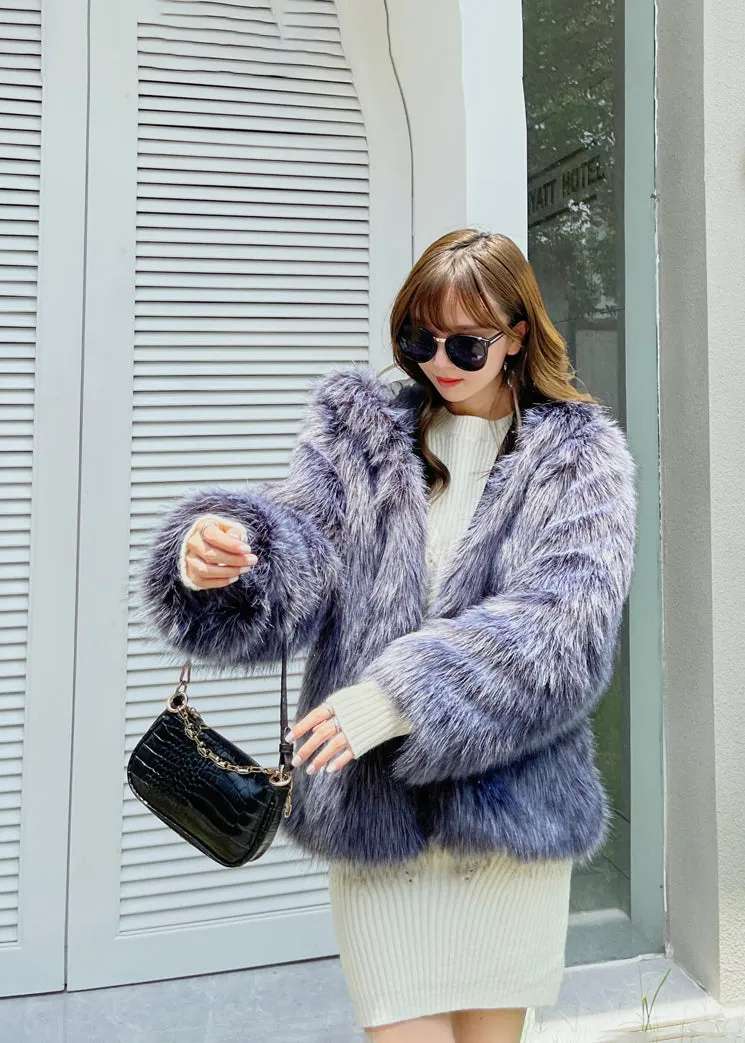 Monica Hooded Crop Faux Fur Coat