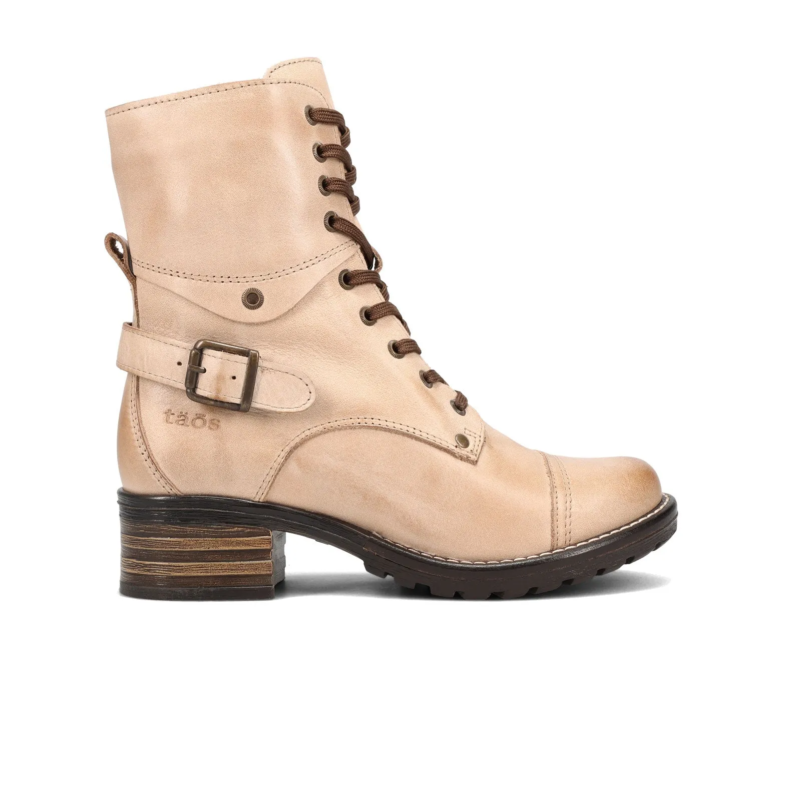 Taos Crave Lace Up Mid Boot (Women) - Stone Leather