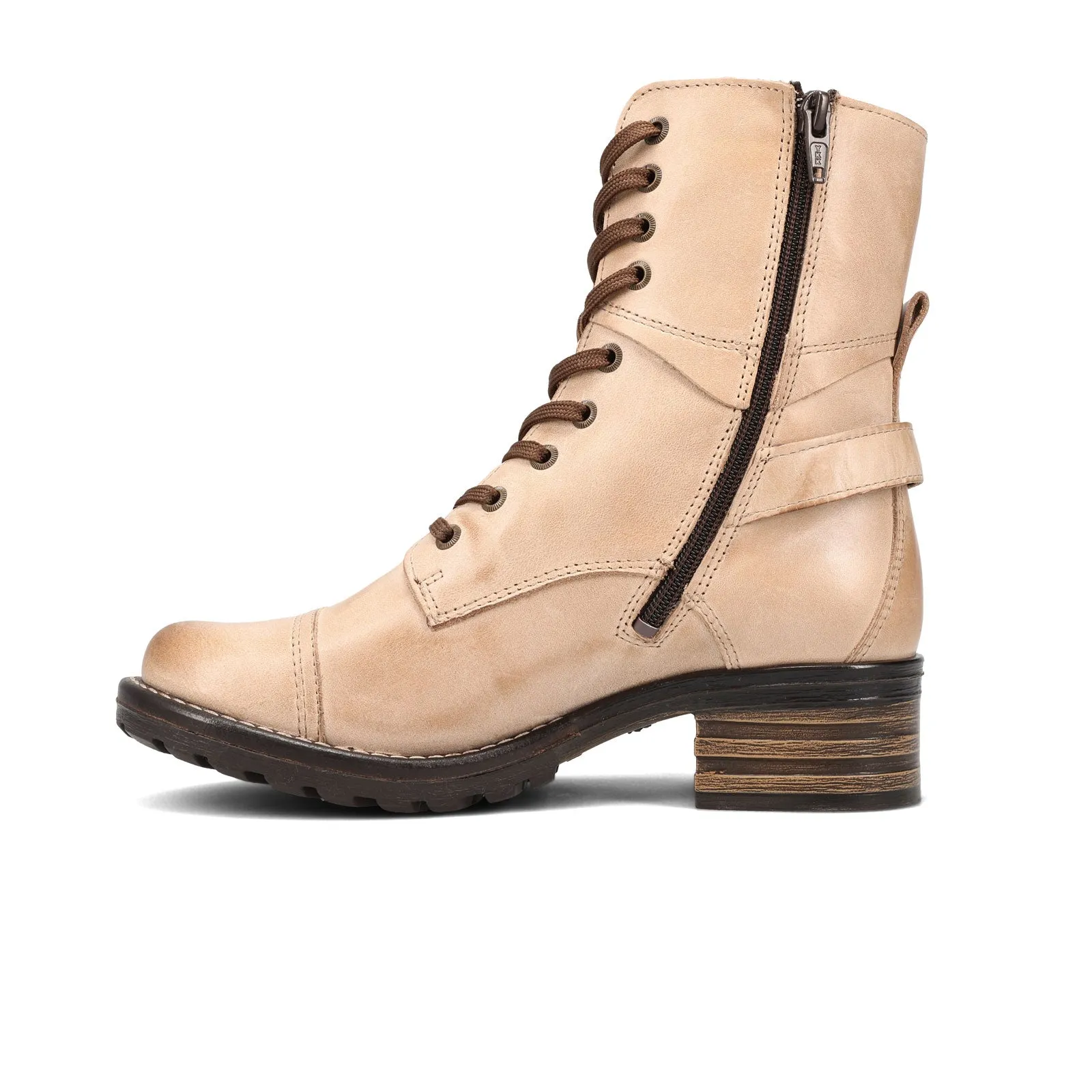 Taos Crave Lace Up Mid Boot (Women) - Stone Leather