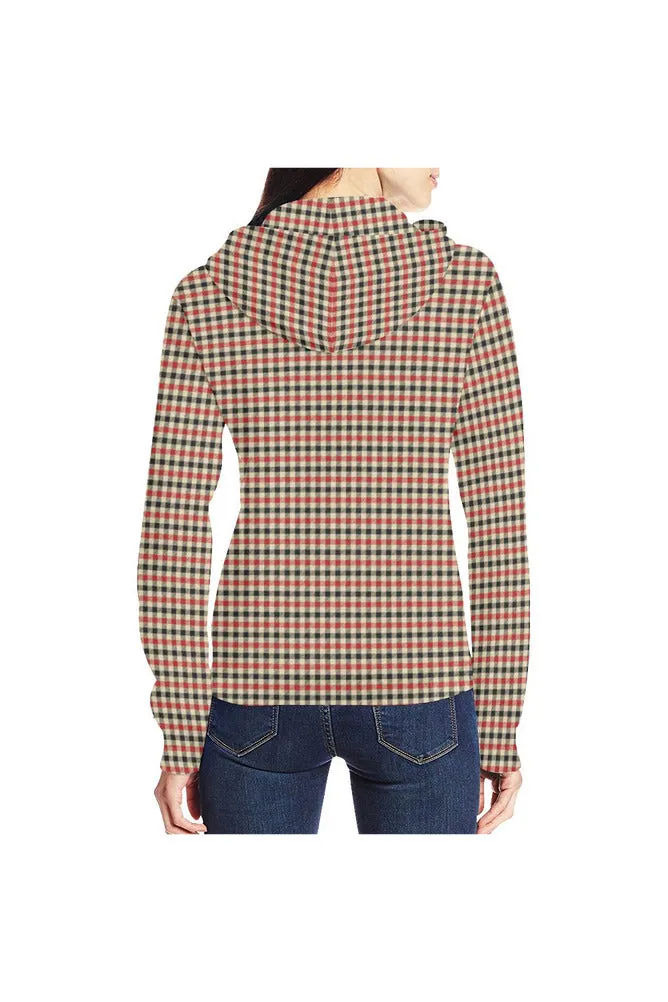 Plaid Full Zip Hoodie for Women