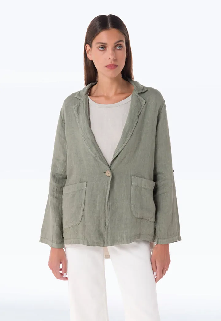 Textured Linen Light Blazer