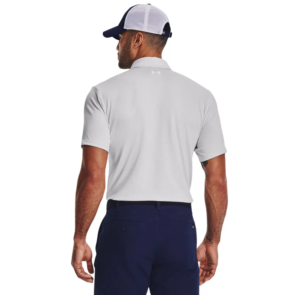 'Under Armour' Men's Playoff 3.0 Stripe Polo - White / Halo Gray