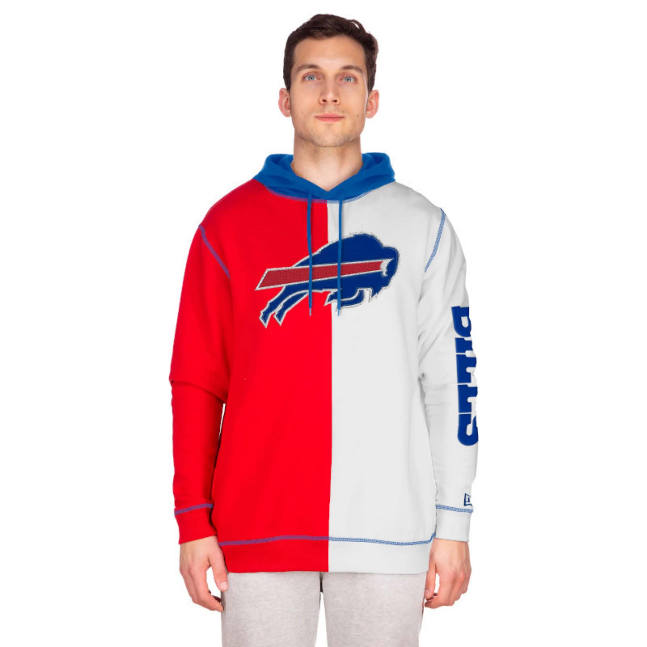 New Era Buffalo Bills Red & White Hoodie