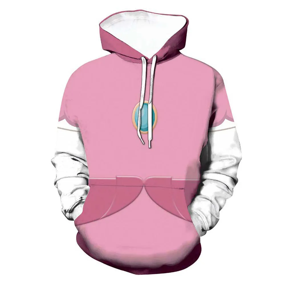 Peach Cosplay Hoodie 3D Printed Hooded Sweatshirt Men Women Casual Streetwear Pullover