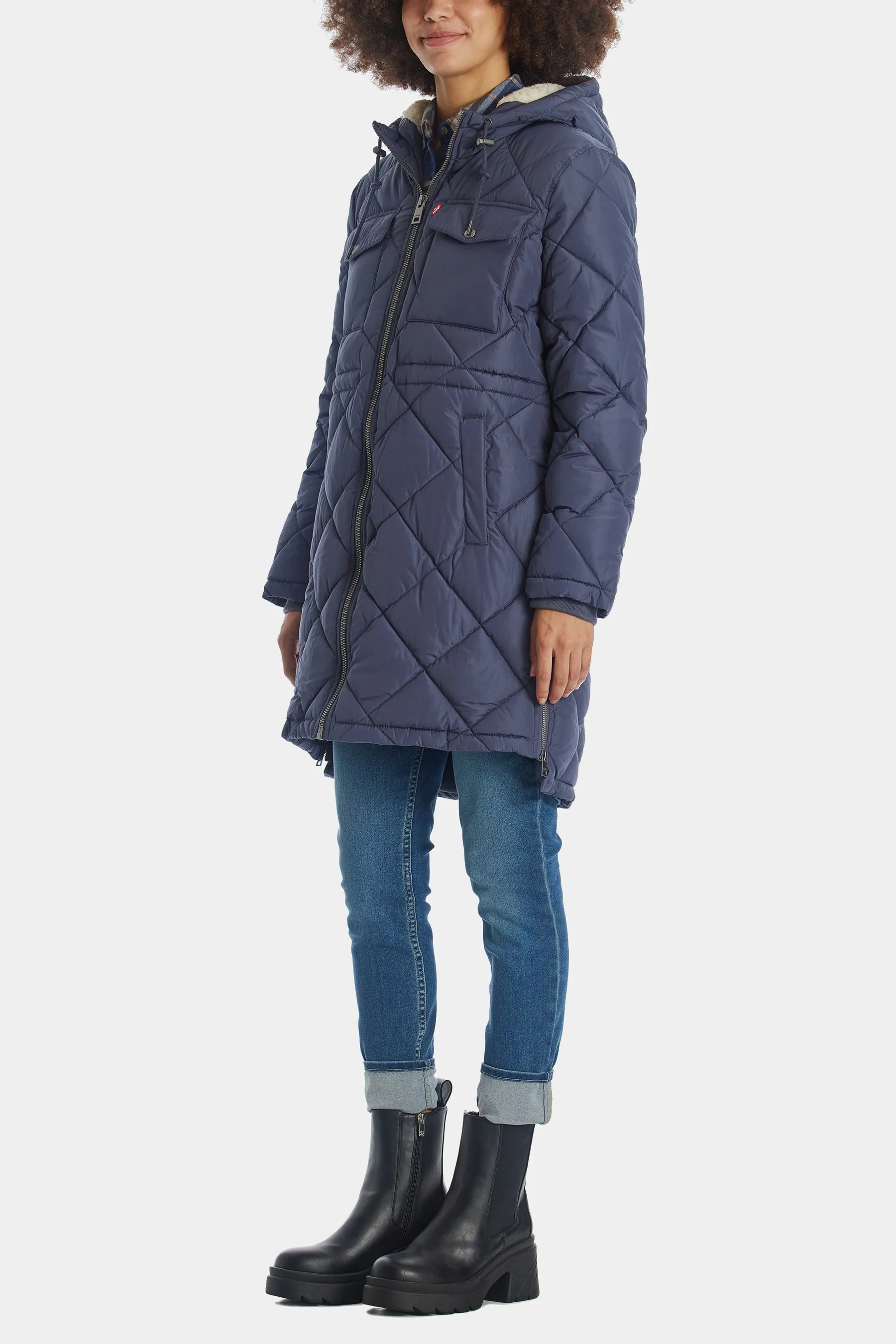 Sherpa Lined Quilted Parka