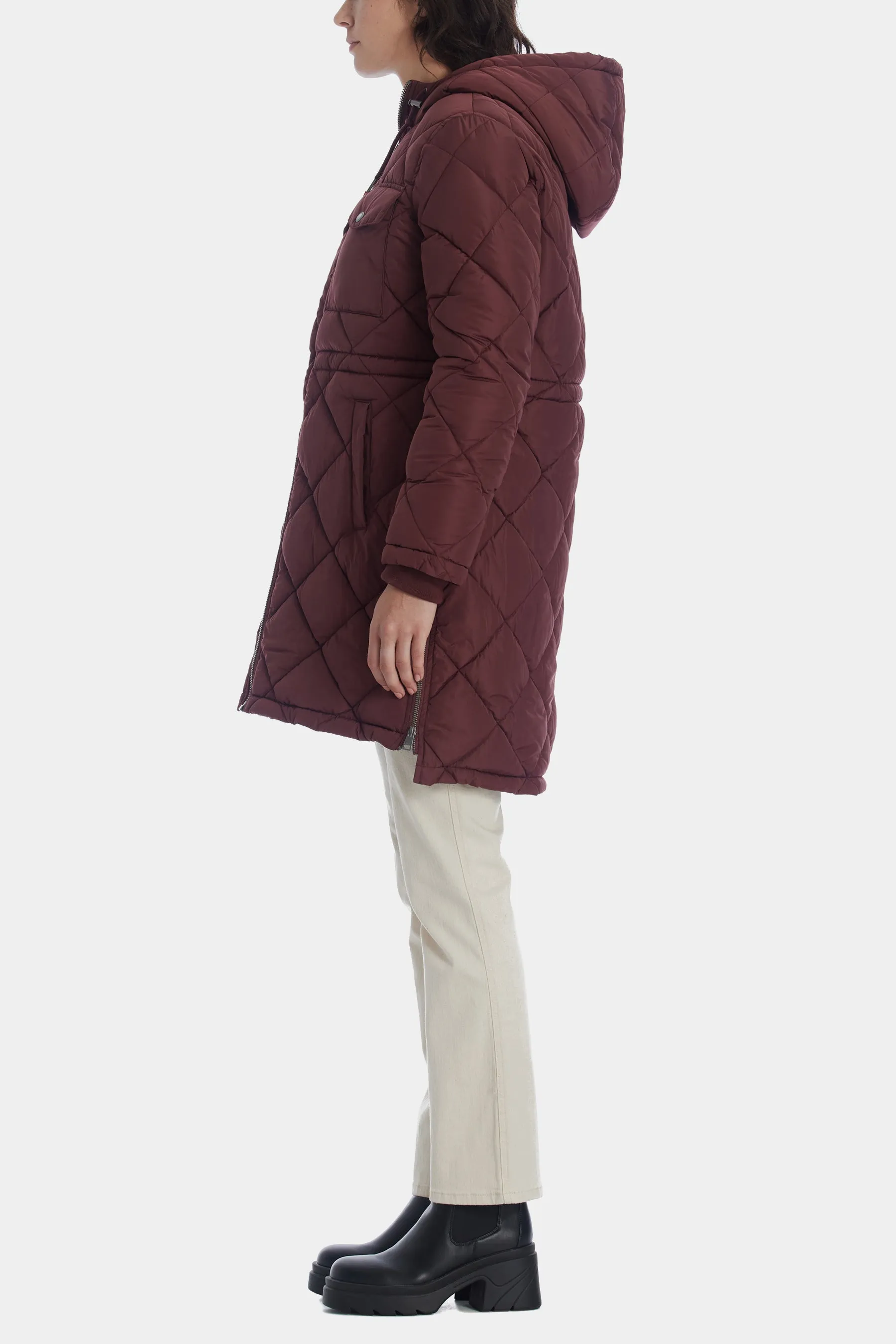 Sherpa Lined Quilted Parka