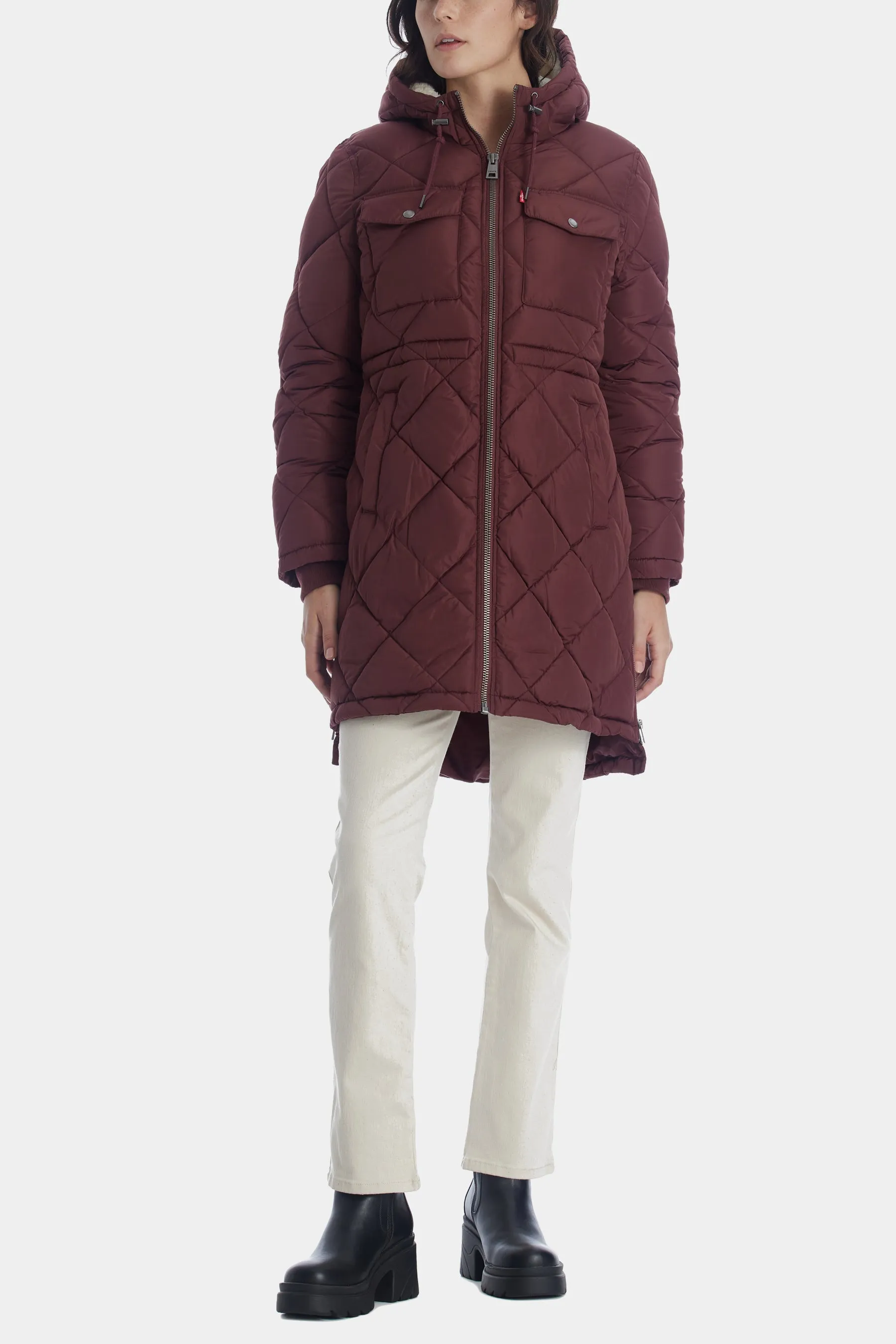 Sherpa Lined Quilted Parka