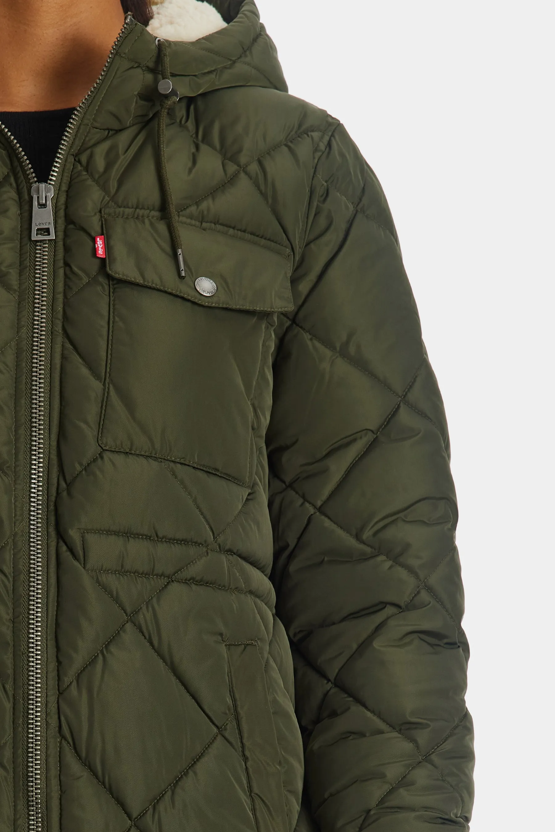 Sherpa Lined Quilted Parka