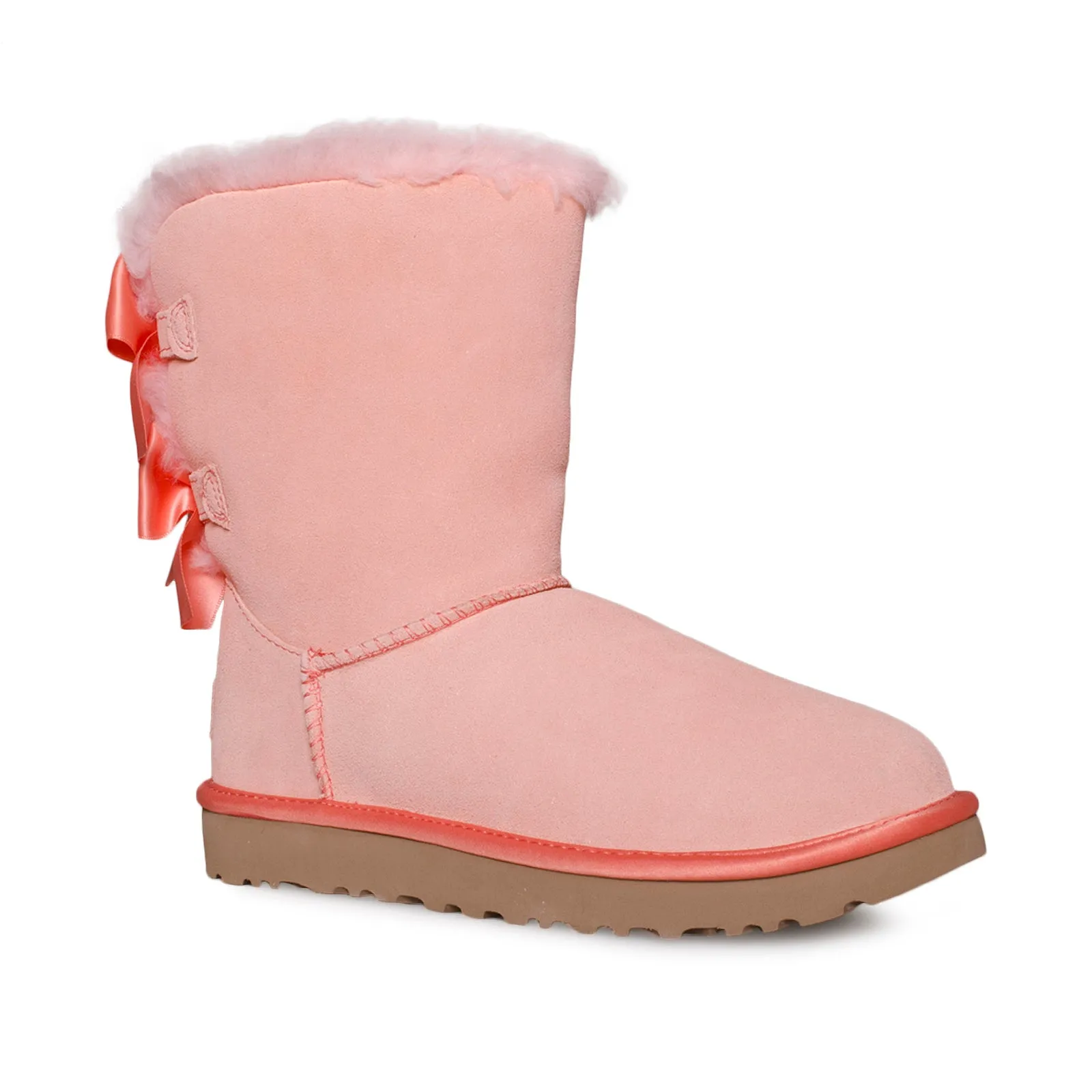 UGG Bailey Bow Satin Starfish Pink Boots - Women's