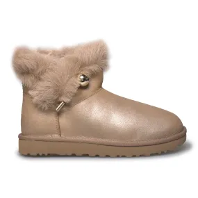 UGG Classic Fluff Pin Mini Antique Pearl Boots - Women's