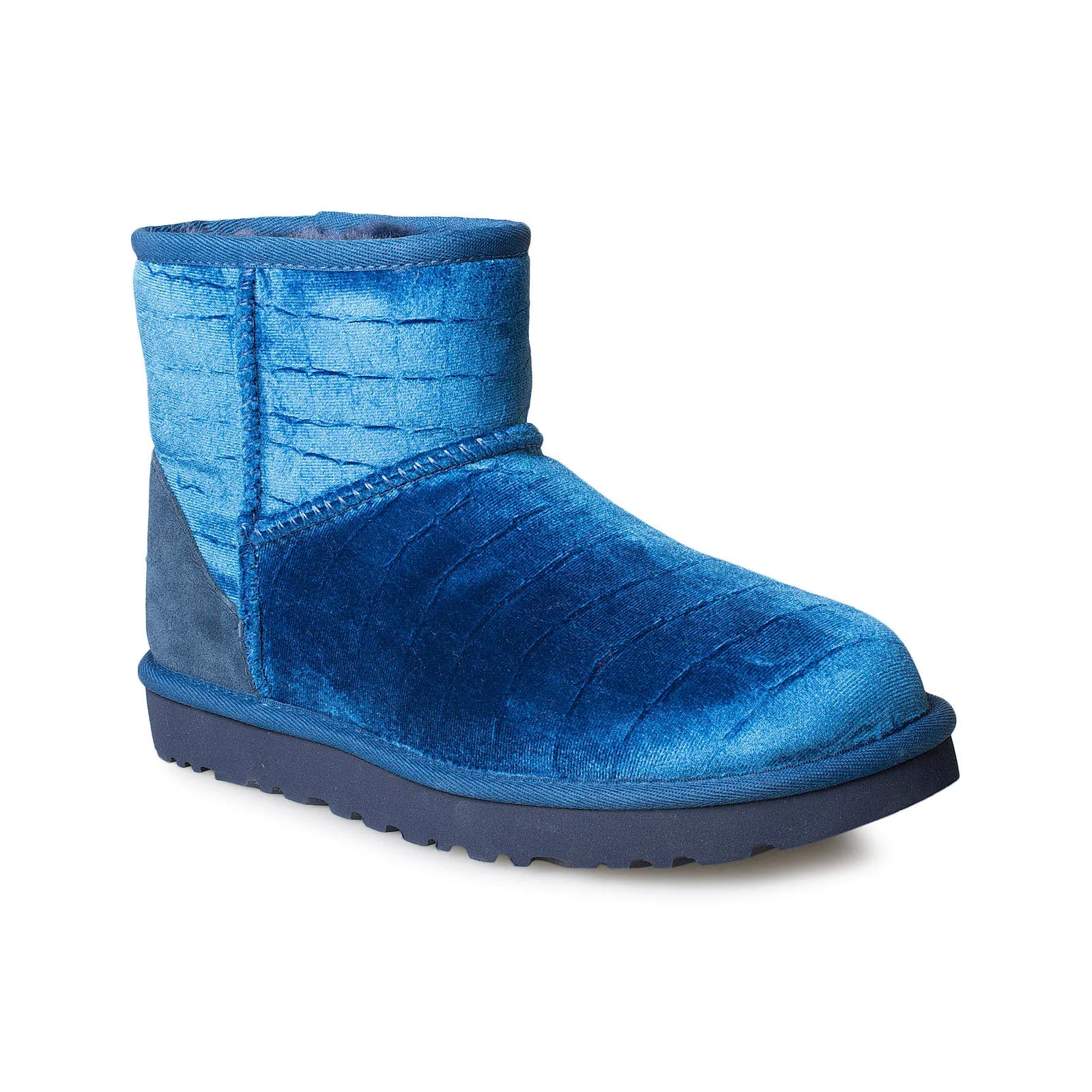 UGG Classic Mini II Croc Navy Boots - Women's