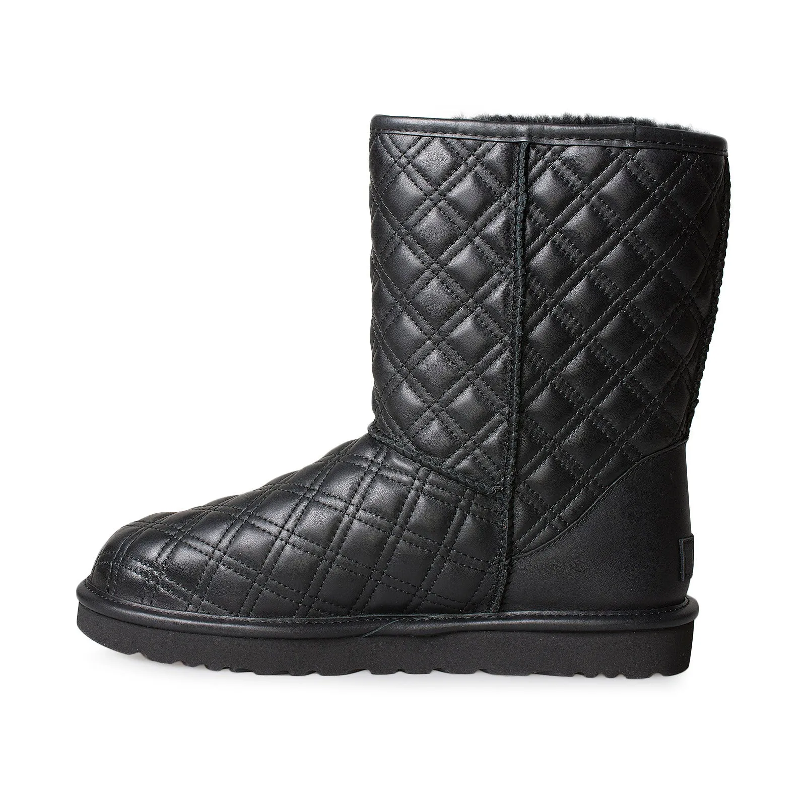 UGG Classic Short II Quilted Black Boots - Women's