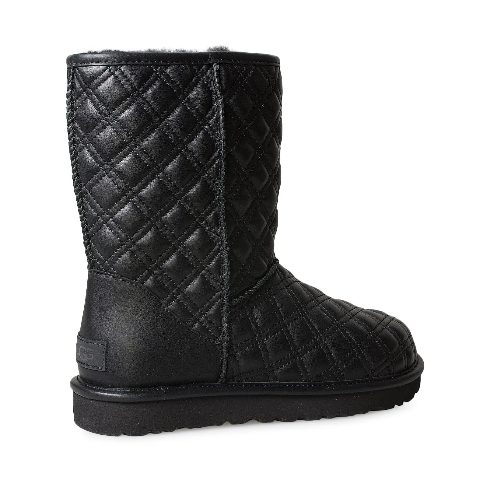 UGG Classic Short II Quilted Black Boots - Women's