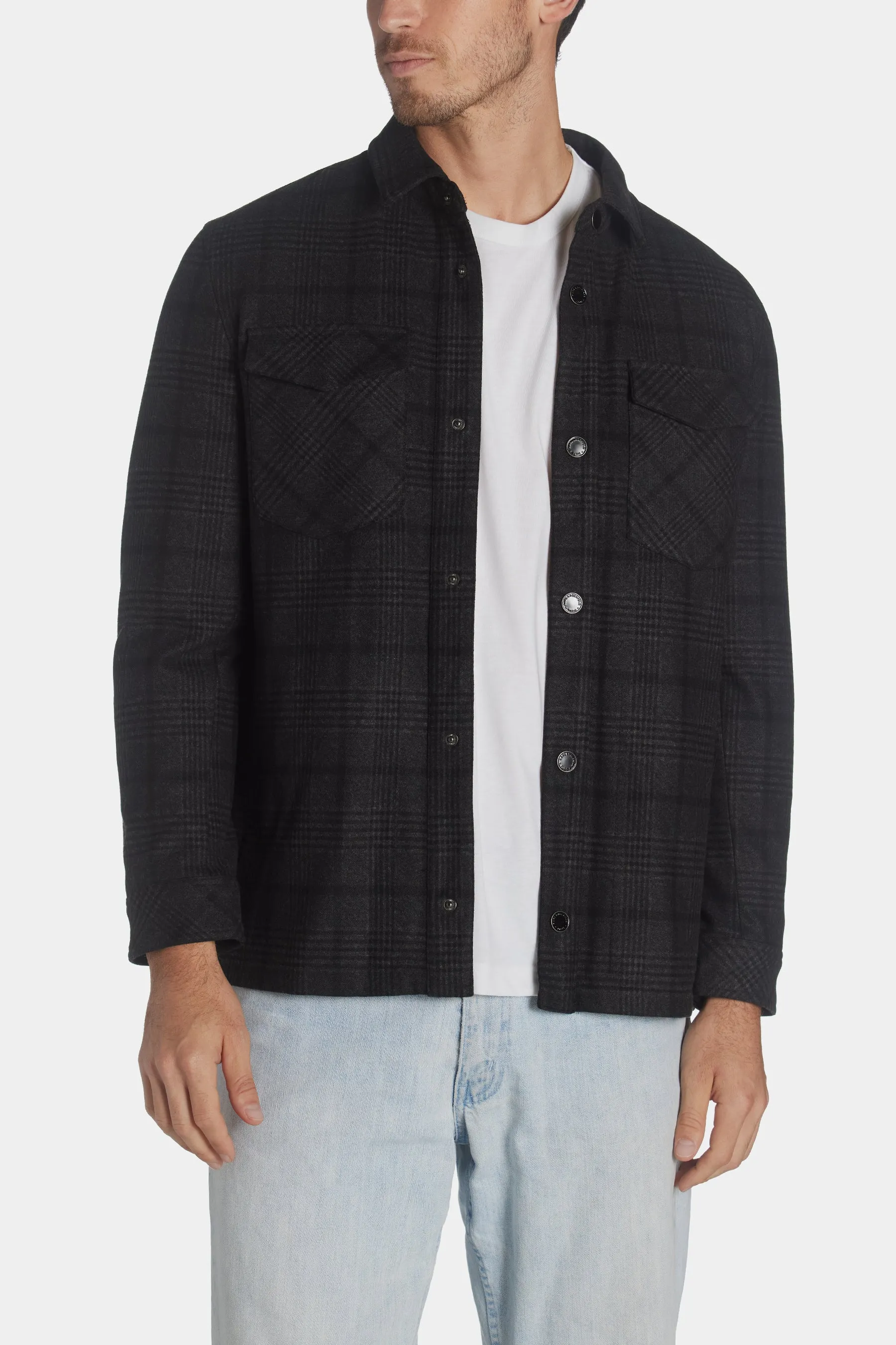 Plaid Long Sleeve Shirt Jacket