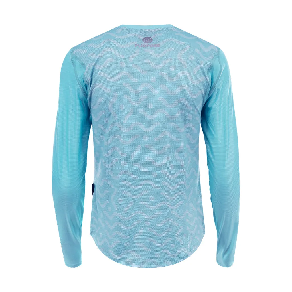 Women Long Sleeve Running Shirt Hypermesh ELITE (Arctic Blue)