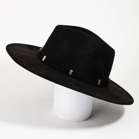 Wide Brim Fedora - Black