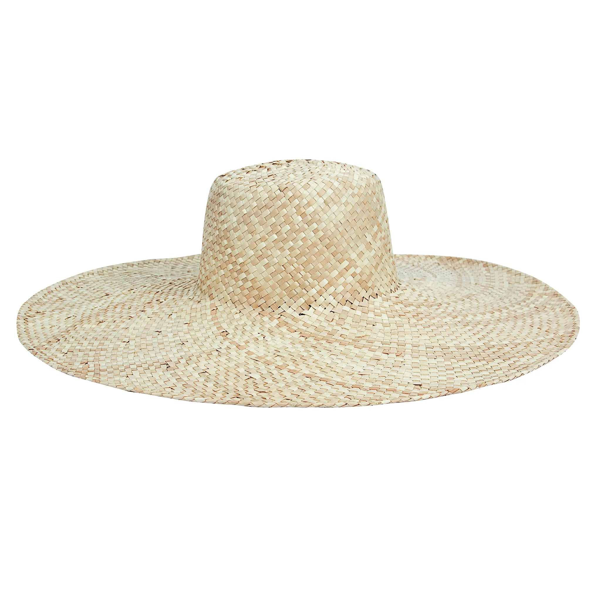 Wide Brim Palm Leaf Sun Hat