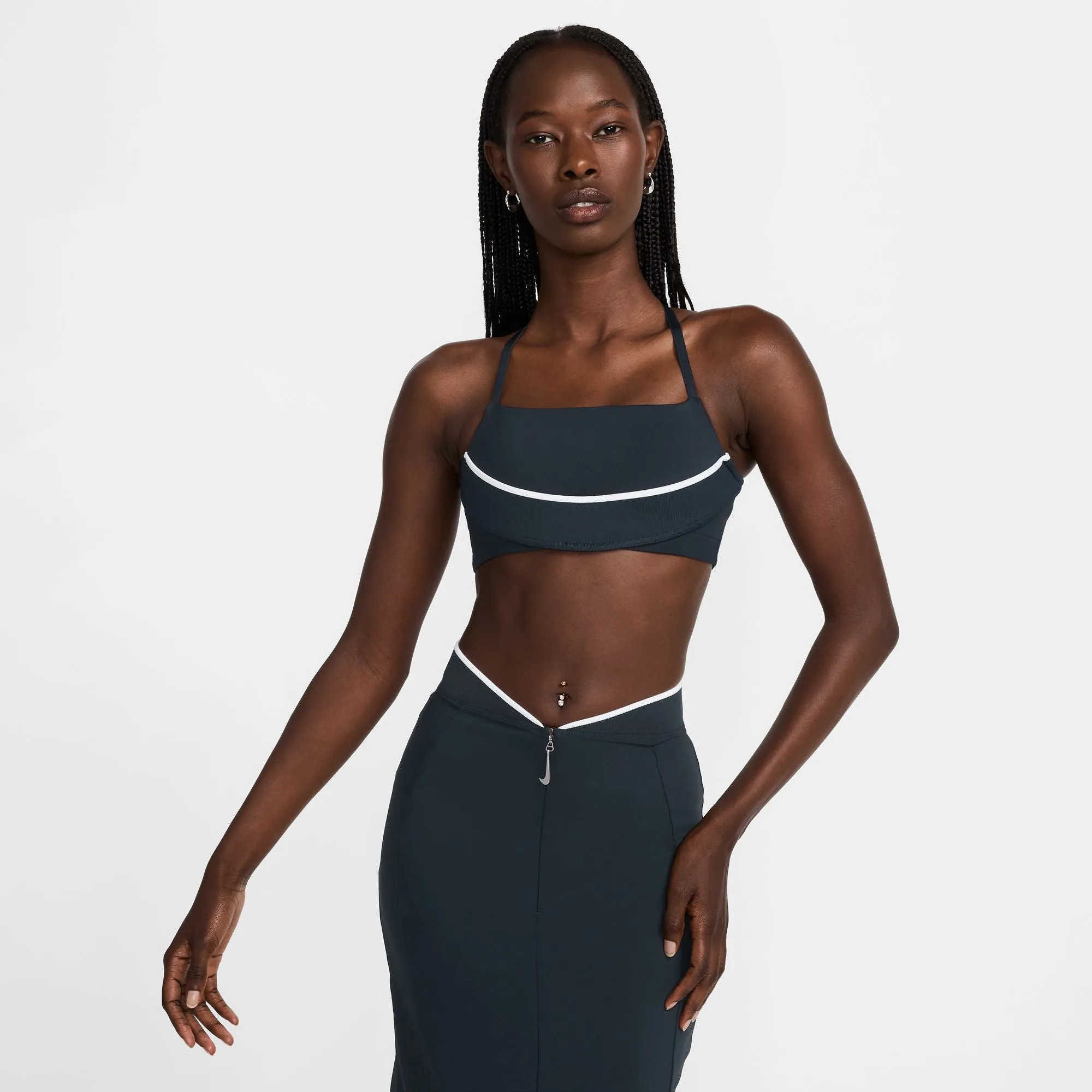 WMNS Nike x Jacquemus Bra "Dark Obsidian"