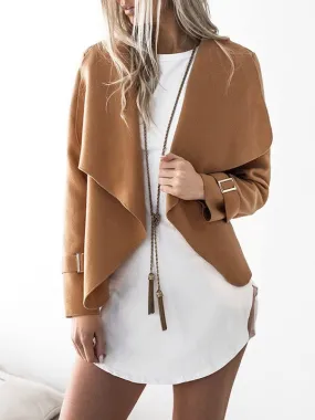 Women Casual Lapel Collar Coat