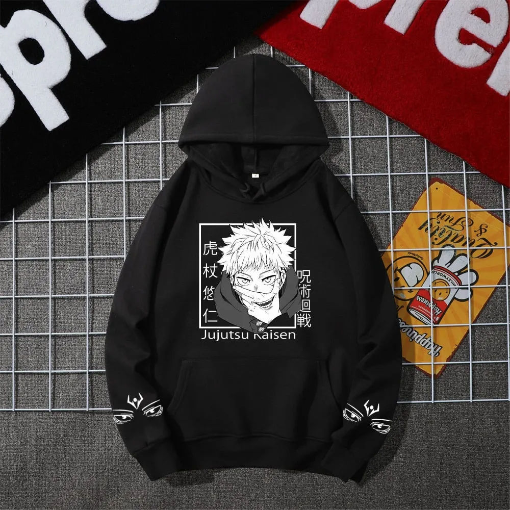 Jujutsu Kaisen Hoodie - Casual Oversized Sweatshirt with Yuji Itadori Print