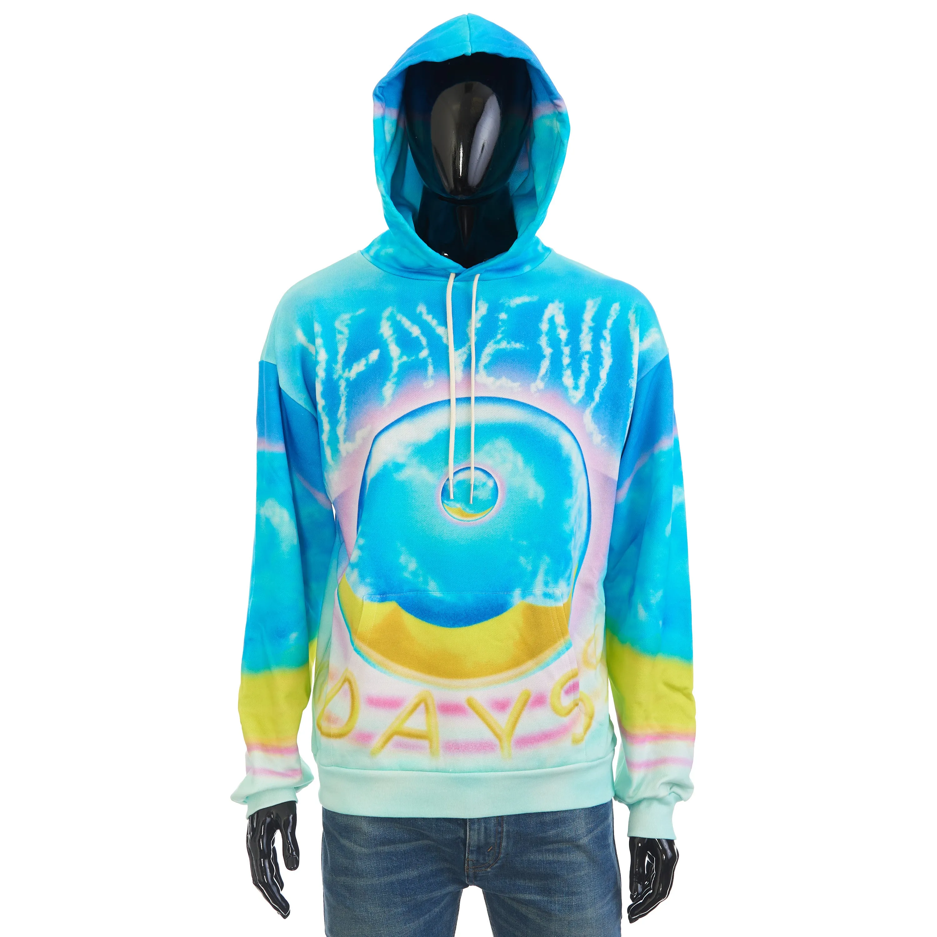 x MARCELO LAVIN “HEAVENLY DAYS” Print Hoodie In Multicolour Cotton Fleece