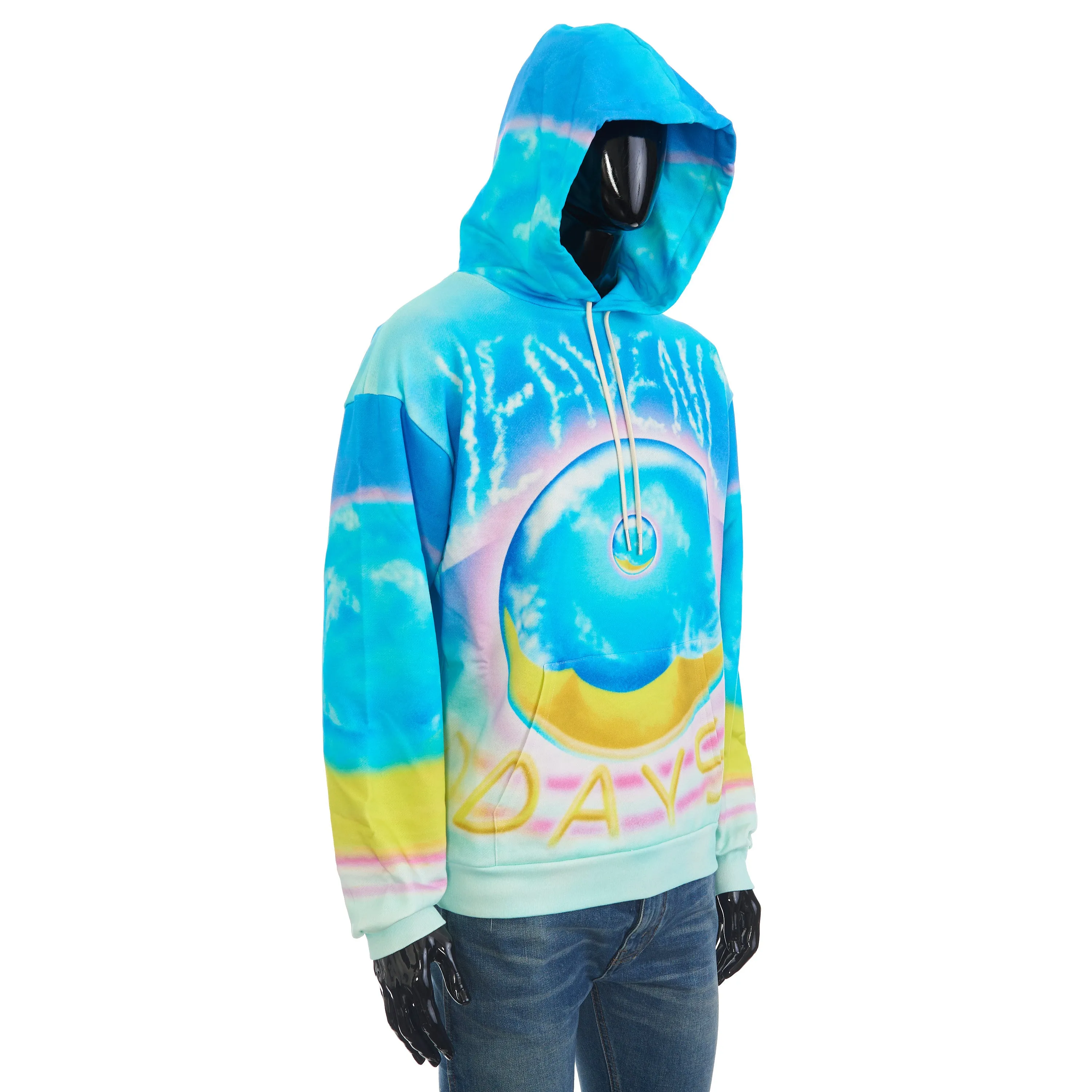 x MARCELO LAVIN “HEAVENLY DAYS” Print Hoodie In Multicolour Cotton Fleece