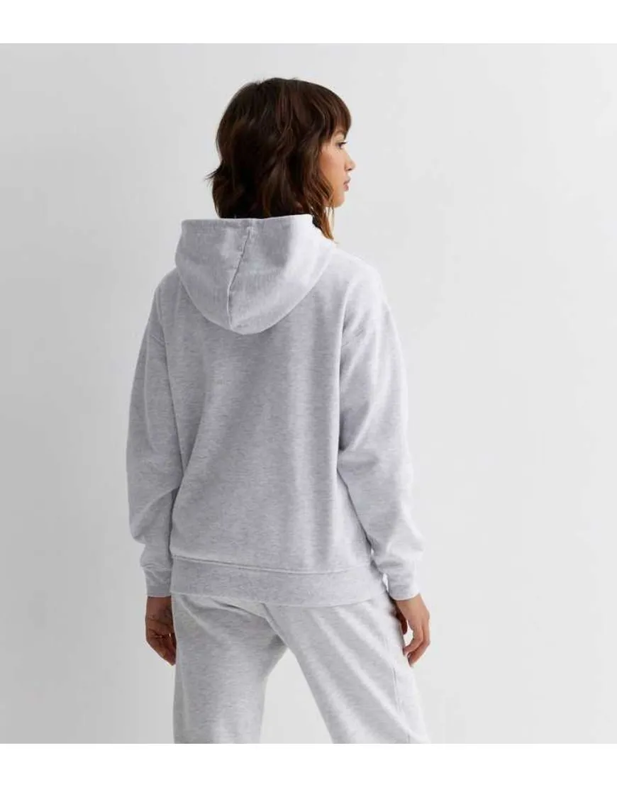 Pale Grey Pocket Front Hoodie